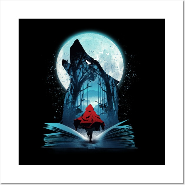 Book of Litlle Red Girl Wall Art by DANDINGEROZZ